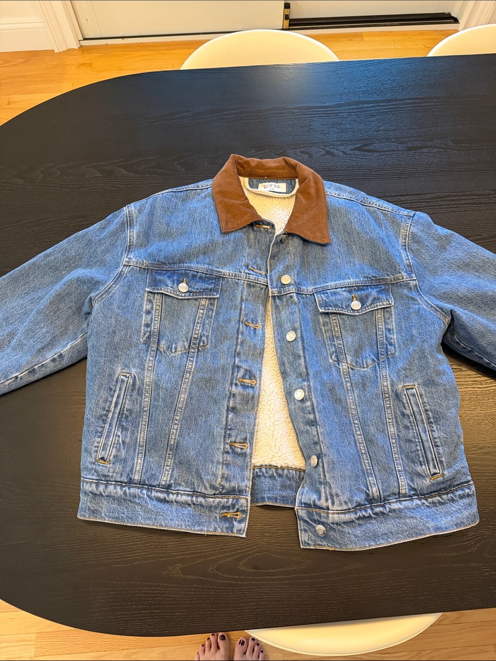 Parke Sherpa lined denim jacket